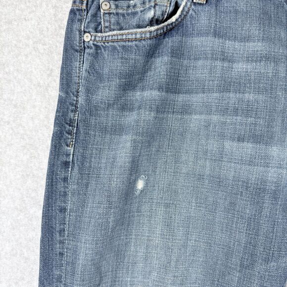 7 For All Mankind Jeans Mens 38(Fit 40x34) Standard Button Fly Straight Med Wash - Picture 4 of 13